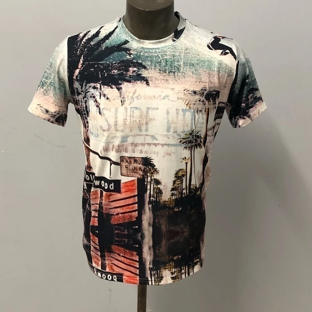 Steven land t-shirt crewneck multi color modern
